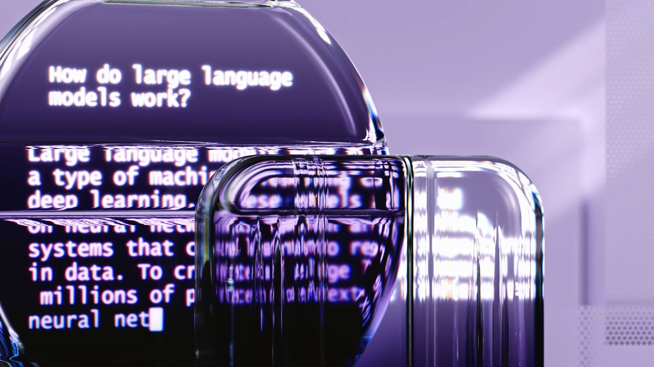 Representación abstracta de grandes modelos de lenguaje y tecnología de IA.