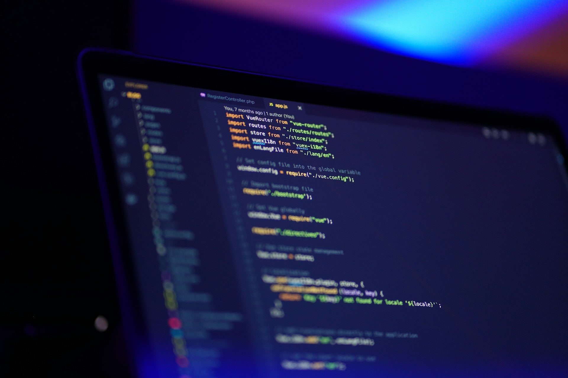 Pantalla de ordenador con código python